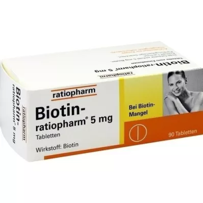 BIOTIN-RATIOPHARM 5 mg comprimidos, 90 uds