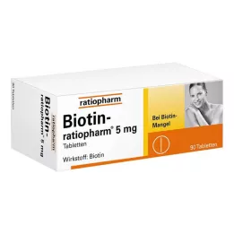 BIOTIN-RATIOPHARM 5 mg comprimidos, 90 uds