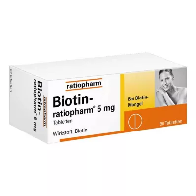 BIOTIN-RATIOPHARM 5 mg comprimidos, 90 uds