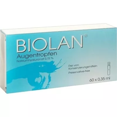 BIOLAN Pipetas monodosis de colirio, 60X0,35 ml