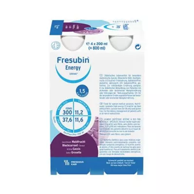 FRESUBIN ENERGY DRINK Botella de bebida de frutas del bosque 6X4X200 ml