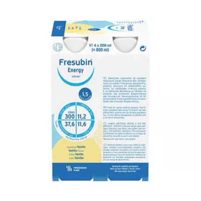 FRESUBIN ENERGY DRINK Botella de vainilla, 4X200 ml