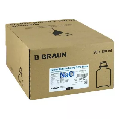 Solución salina 0,9% Ecoflac Plus, 20X100 ml