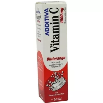 ADDITIVA Vitamina C Naranja sanguina Comprimidos efervescentes, 20 uds