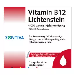 VITAMIN B12 1.000 μg Ampollas Lichtenstein, 5X1 ml