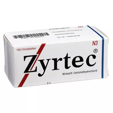 ZYRTEC Comprimidos recubiertos, 100 unidades