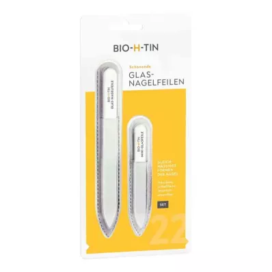 BIO-H-TIN Juego de limas de cristal para uñas, 1 ud