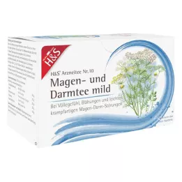 H&amp;S Bolsa de filtro de té suave para estómago e intestino, 20X2,0 g