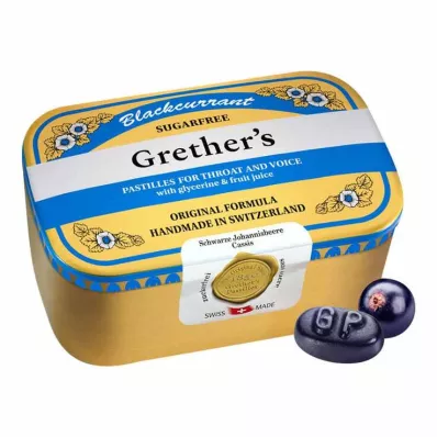 GRETHERS Grosella negra plateada zf.Past.tin, 440 g