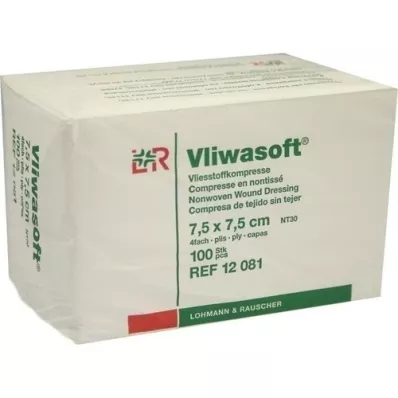 VLIWASOFT Compresas no tejidas 7,5x7,5 cm no estériles 4l., 100 uds