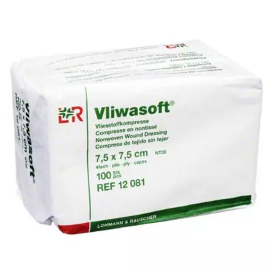 VLIWASOFT Compresas no tejidas 7,5x7,5 cm no estériles 4l., 100 uds