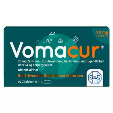 VOMACUR 70 supositorios, 10 uds