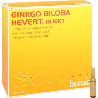 GINKGO BILOBA HEVERT Ampollas de inyección, 100 unidades