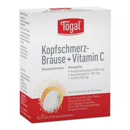 TOGAL Dolor de cabeza efervescente + Vit.C comprimidos efervescentes, 20 uds