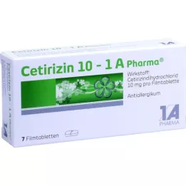 CETIRIZIN 10-1A Pharma comprimidos recubiertos con película, 7 uds