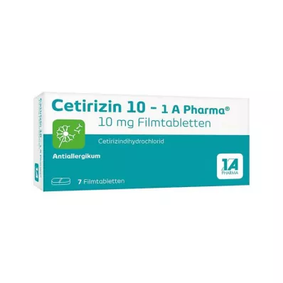 CETIRIZIN 10-1A Pharma comprimidos recubiertos con película, 7 uds