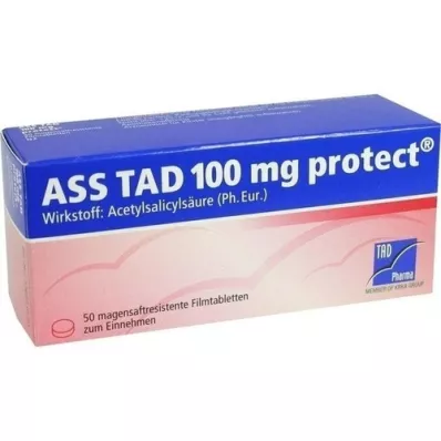 ASS TAD 100 mg protect comprimidos recubiertos con película entérica, 50 uds