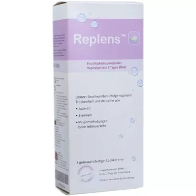 REPLENS Aplicadores precargados de gel vaginal, 3 unidades