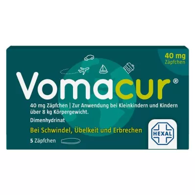 VOMACUR 40 supositorios, 5 uds