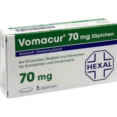 VOMACUR 70 supositorios, 5 uds