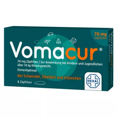 VOMACUR 70 supositorios, 5 uds