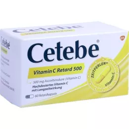 CETEBE Cápsulas de liberación lenta de vitamina C 500 mg, 60 uds