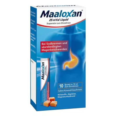 MAALOXAN 25 mVal Líquido, 10X10 ml