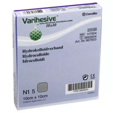 VARIHESIVE extrafino 10x10 cm HKV hidroactivo, 5 uds