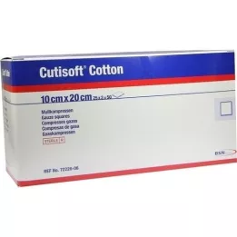 CUTISOFT Algodón Compr.10x20 cm ster.8x, 25X2 St