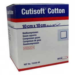 CUTISOFT Algodón Compr.10x10 cm ster.12x, 25X2 St