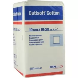 CUTISOFT Algodón Compr.10x10 cm unster.12x, 100 unid