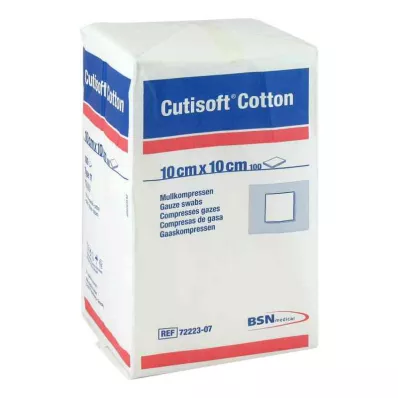 CUTISOFT Algodón Compr.10x10 cm unster.12x, 100 unid CUTISOFT Algodón Compr.10x10 cm unster.12x, 100 unid