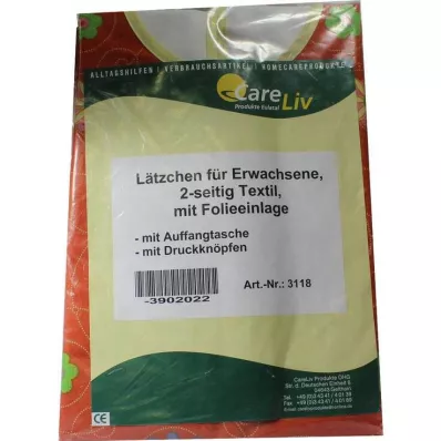 LÄTZCHEN Extensión con bolsillo, tex. 2 caras con botones de presión fol., 1 ud