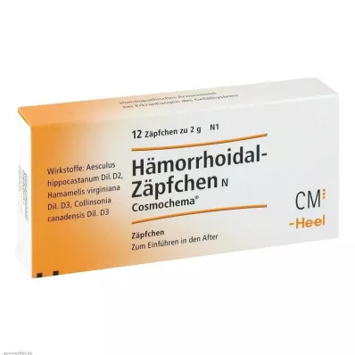HÄMORRHOIDAL Supositorios N Cosmochema, 12 uds