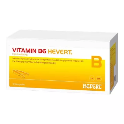 Ampollas de vitamina B6 Hevert, 100x2 ml