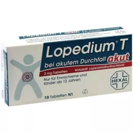 LOPEDIUM T aguda para comprimidos de diarrea aguda, 10 uds