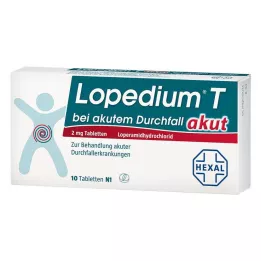 LOPEDIUM T aguda para comprimidos de diarrea aguda, 10 uds