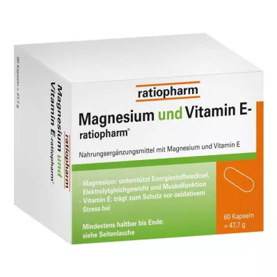 Ratiofarm de magnesio y vitamina E, 60 piezas