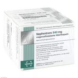 NEPHROTRANS 840 mg cápsulas con recubrimiento entérico, 100 unidades