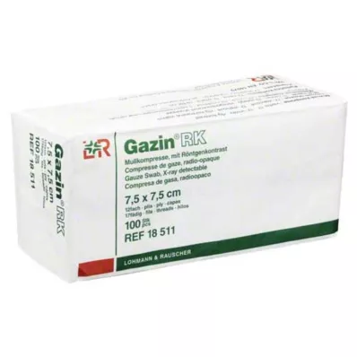 GAZIN Gasa comp.7,5x7,5 cm no estéril 12x RK, 100 uds GAZIN Gasa comp.7,5x7,5 cm no estéril 12x RK, 100 uds