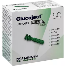 GLUCOJECT Lancetas PLUS 33 G, 50 uds