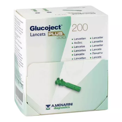 GLUCOJECT Lancetas PLUS 33 G, 200 uds