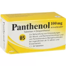 PANTHENOL 100 mg comprimidos Jenapharm, 20 uds