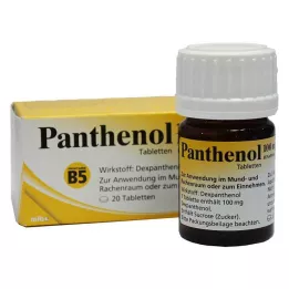 PANTHENOL 100 mg comprimidos Jenapharm, 20 uds
