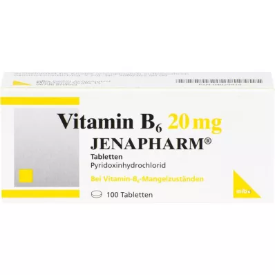 VITAMIN B6 20 mg Comprimidos Jenapharm, 100 uds