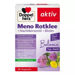 DOPPELHERZ Meno Trébol Rojo+Aceite de Onagra+Biotina Cápsulas, 30 uds
