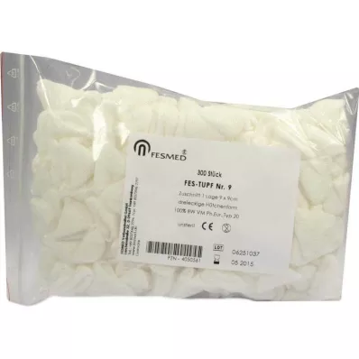 MULLTUPFER FES-TUPF No.9 no estéril 1ply.9x9 cm, 300 uds
