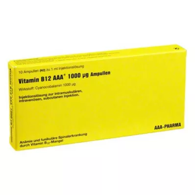 VITAMIN B12 AAA 1000 μg ampollas, 10X1 ml