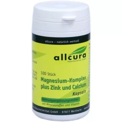 MAGNESIUM KOMPLEX m.Zinc+Calcio Cápsulas, 100 Cápsulas