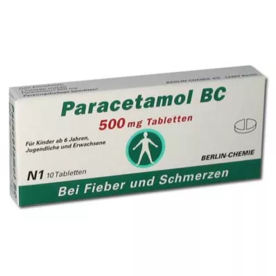 PARACETAMOL BC 500 mg comprimidos, 10 uds